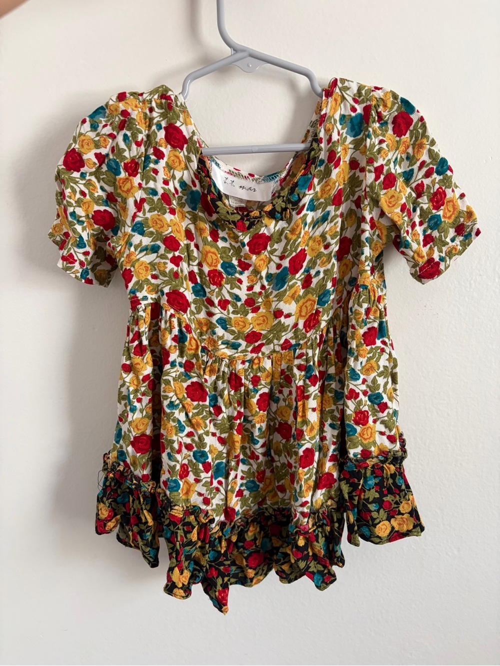 Vintage Ruffle-Hem Kids Dress by T.T. Marr